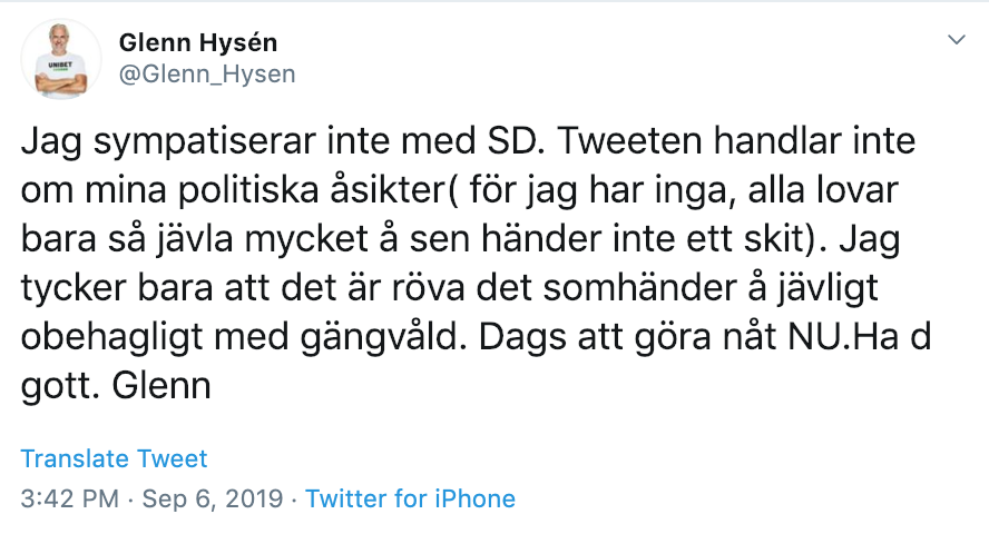 Glenn Hysén Twitter Glenn Hysén Twitter